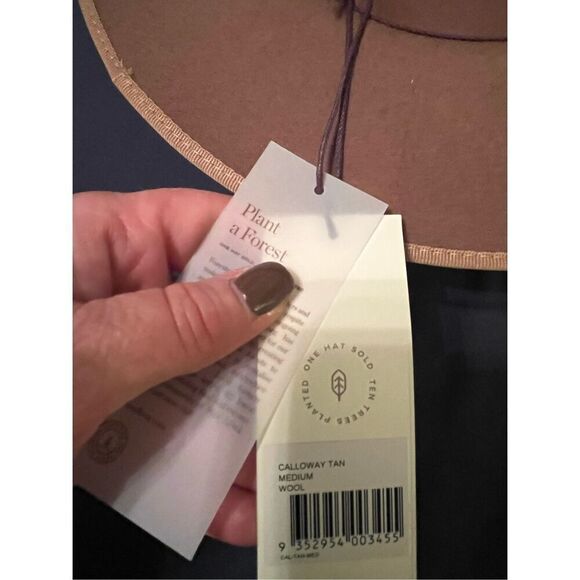 Will & Bear Calloway Tan | Brown Widebrim Wool Fedora Unisex NEW NWT - Picture 9 of 9